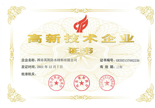 高新技術(shù)企業(yè)證書